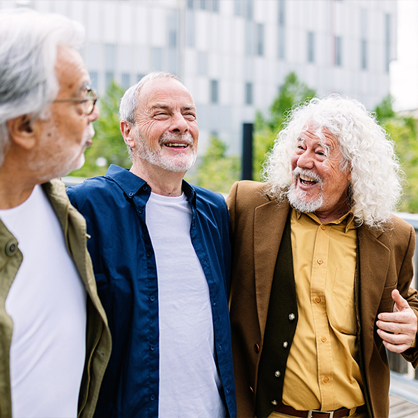 senior men hanging out in city annuity income faragi group delaware